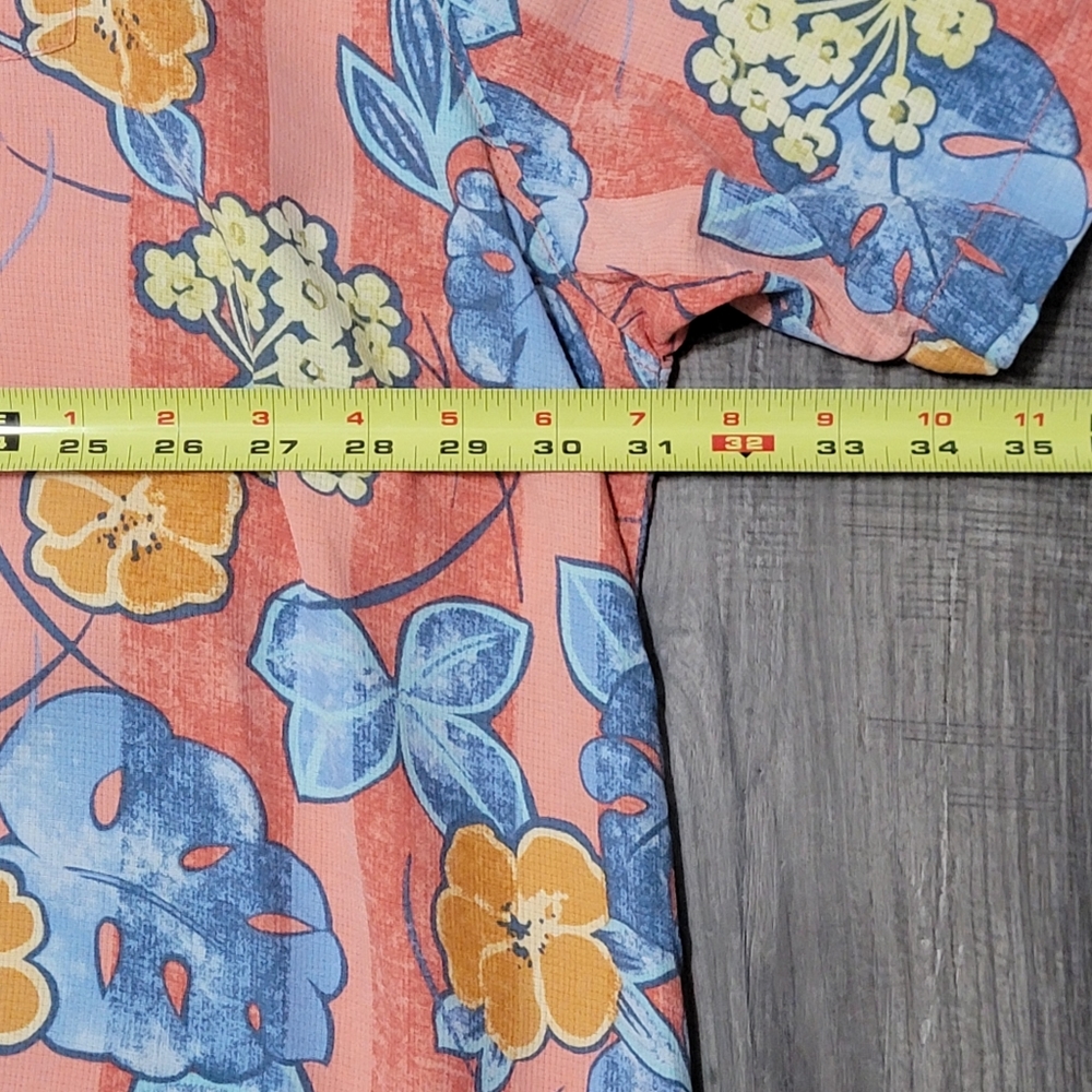 Tommy Bahama 100% Silk Orange Floral Shirt Size 3XB - Picture 8 of 13